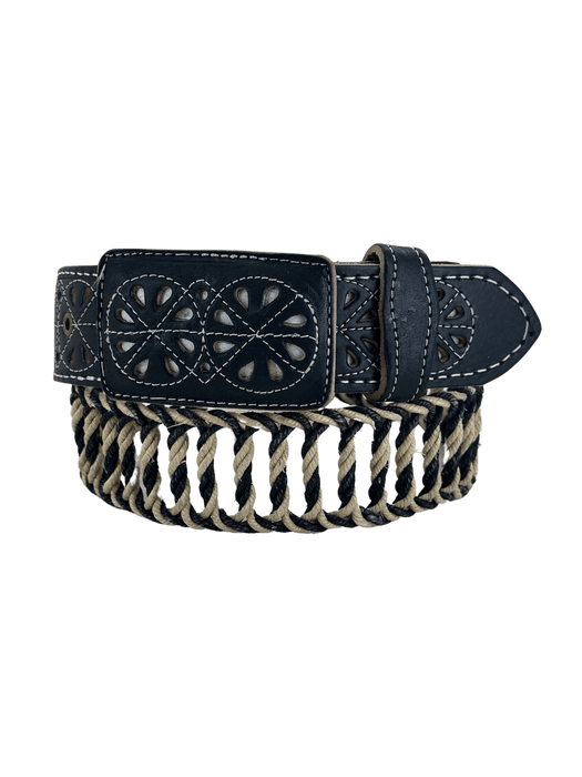 Black Horse Rope "Escalera" Charro Leather Belt