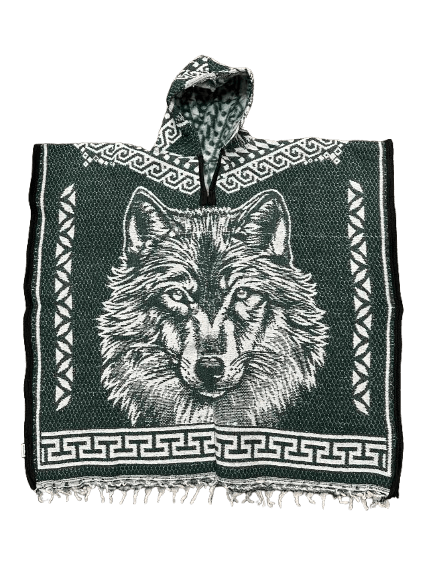 Green and White Wolf 