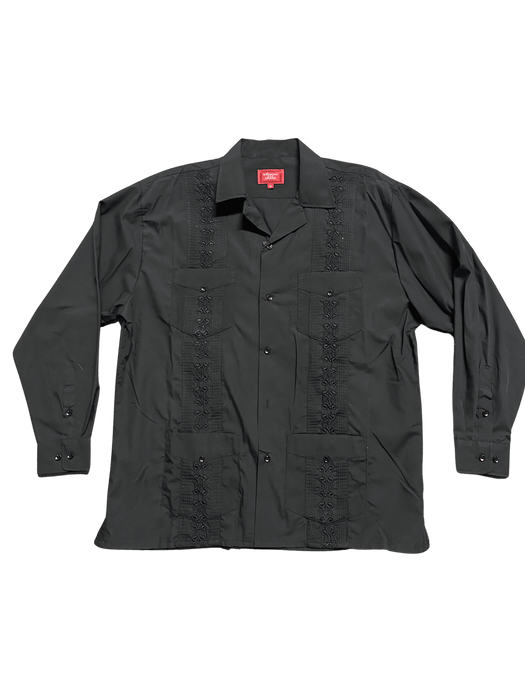 Guayabera Men's LONG SLEEVE Collared Shirt - Comfortable Casual Wear, Loose Fit, Available in Sizes Small-5XL, True to Size - Tops, Menswear Black / M Guayabera Men's LONG SLEEVE Collared Shirt - Comfortable Casual Wear, Loose Fit, Available in Sizes Small-5XL, True to Size - Tops, Menswear Black / M