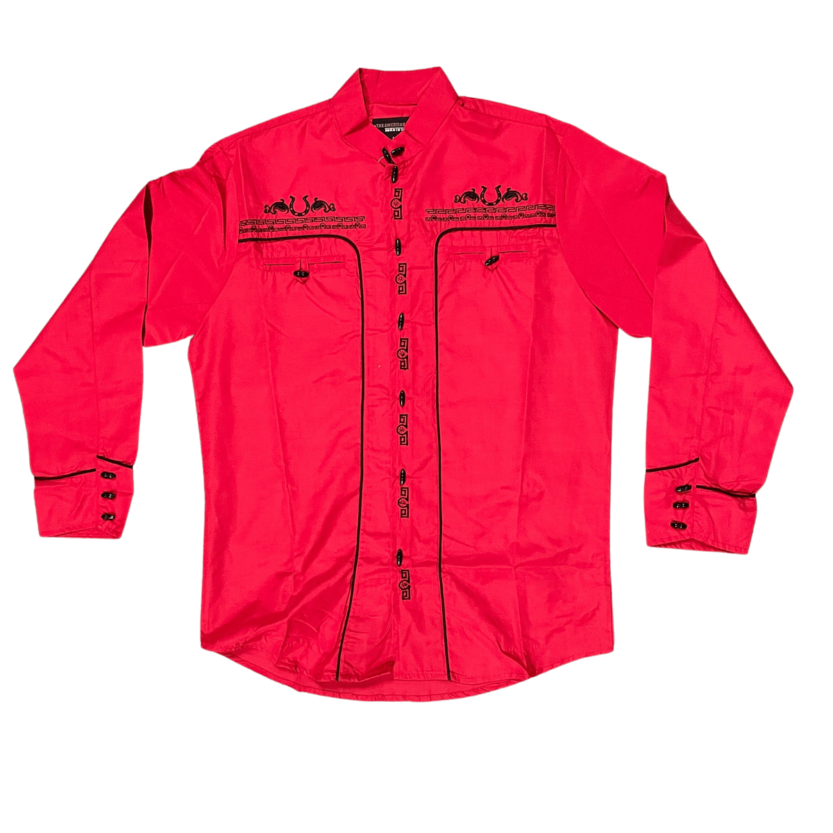 Red Traditional Charro Shirt Medium