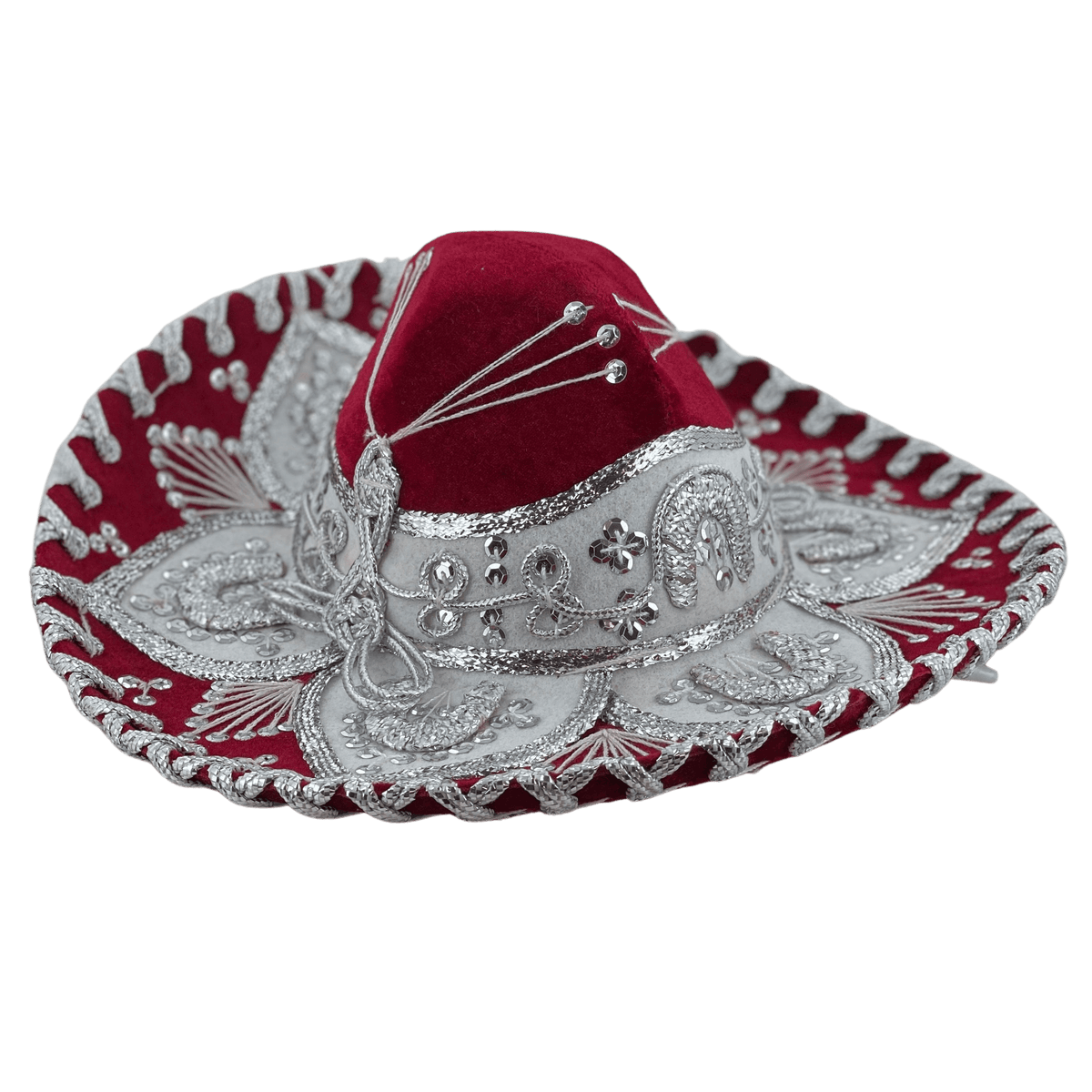 Red Mexican Charro Hat Mexican Mariachi Charro Hat Sombrero FREE Shipping main image 4