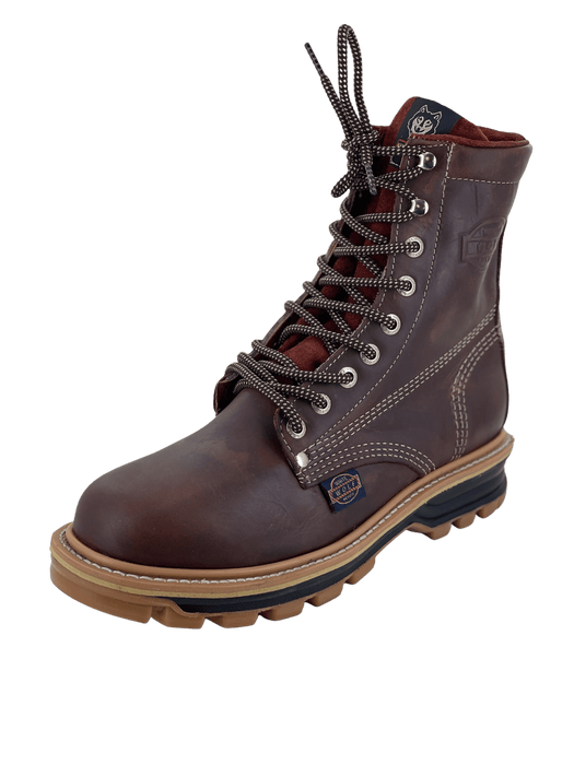 Rugged Brown 8" Water Resistant Double Density Sole Work Boot