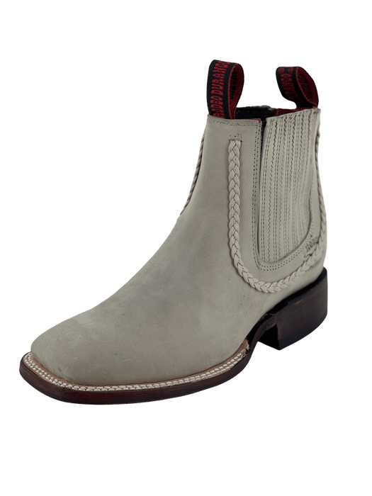Women's Solid Perla Nobuck with Trenza Square Toe Leather Sole Botin Rodeo