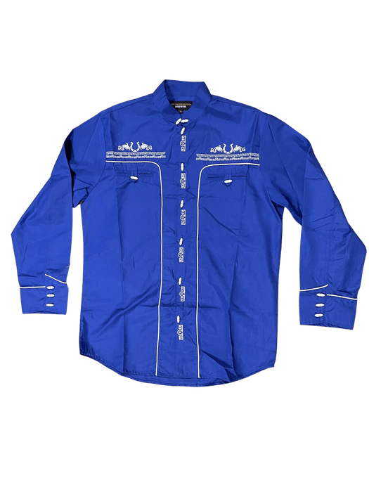 Royal Blue Traditional Charro Shirt Rodeo Durango Brand Corp. Royal Blue Traditional Charro Shirt Rodeo Durango Brand Corp.