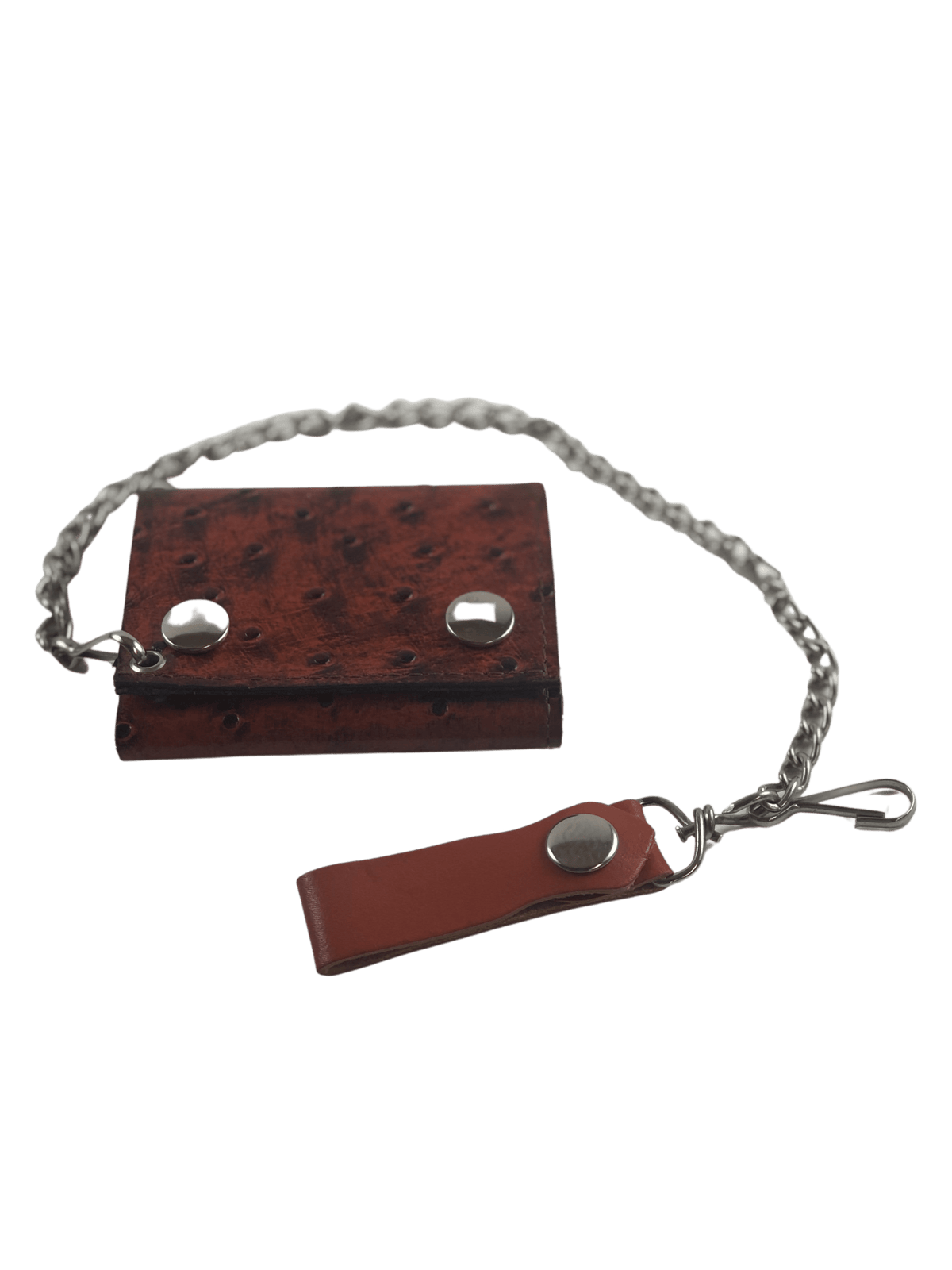 Red and Black with Chain Triple Fold Leather Wallet — Rodeo Durango ...