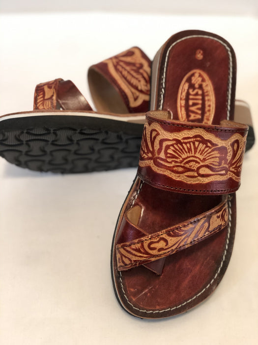 Men's Leather Toe Loop Sandals - David Black – Jerusalem Sandals
