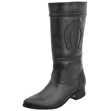 Women's Plain Black with Horseshoe Escaramuza Boot