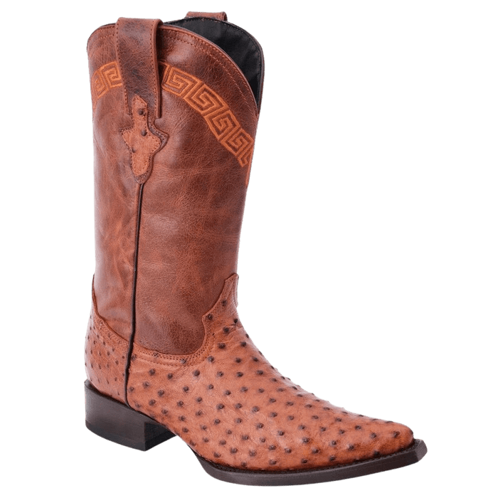 Chedron Snip Toe Ostrich / Avestruz Leather Boot