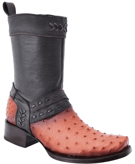 Chedron Square Toe Ostrich Hudson Boot
