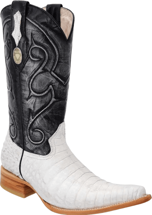 Hueso Snip Toe Crocodile/Caiman Belly Leather Boot