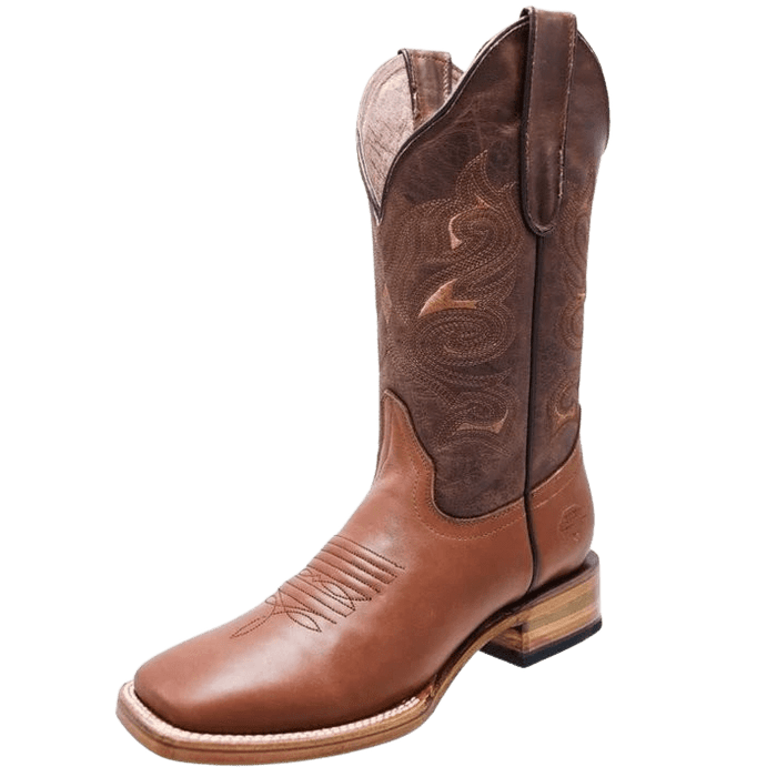 Women's Plain Honey Leather Square Toe Rodeo Boot