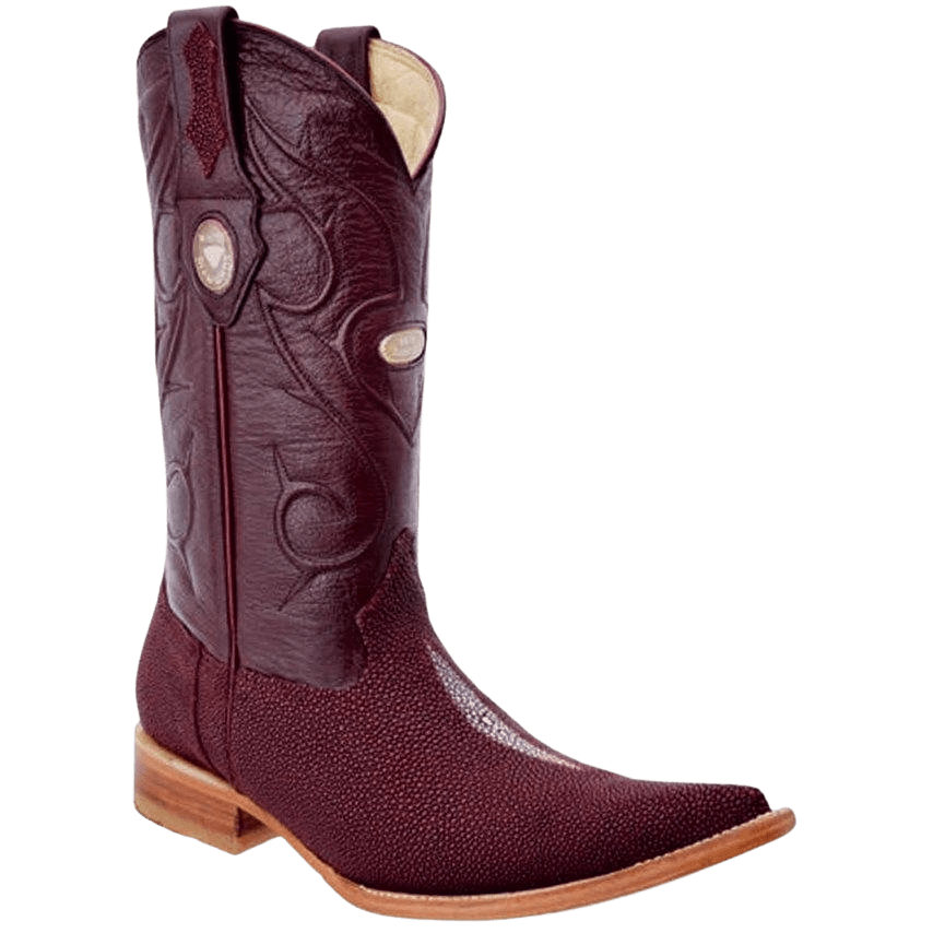 Botas Mantarraya Bota de cuero Sencilla Mantarraya / Stingray con punta recortada en co ...