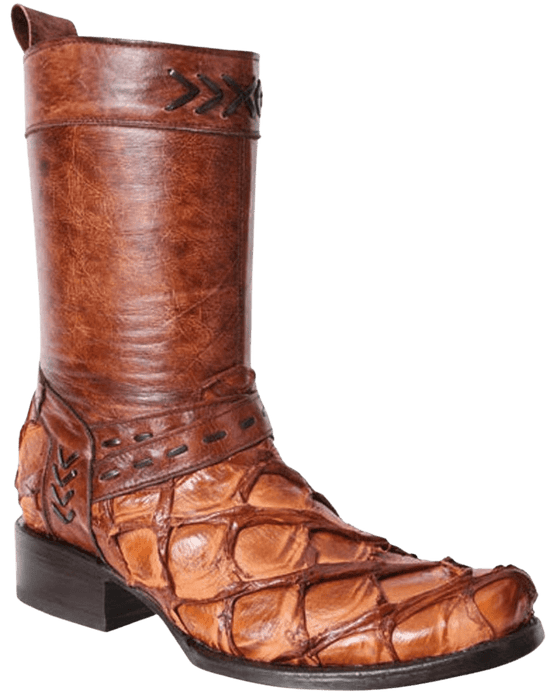 Honey Square Toe Pirarucu Leather Hudson Boot
