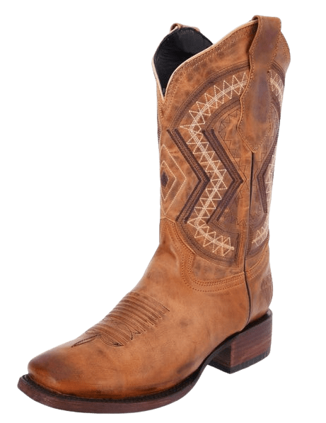 Colorado Rodeo Boot Honey with Intricate Designed Tube Square Toe Rodeo Boot — Rodeo ...