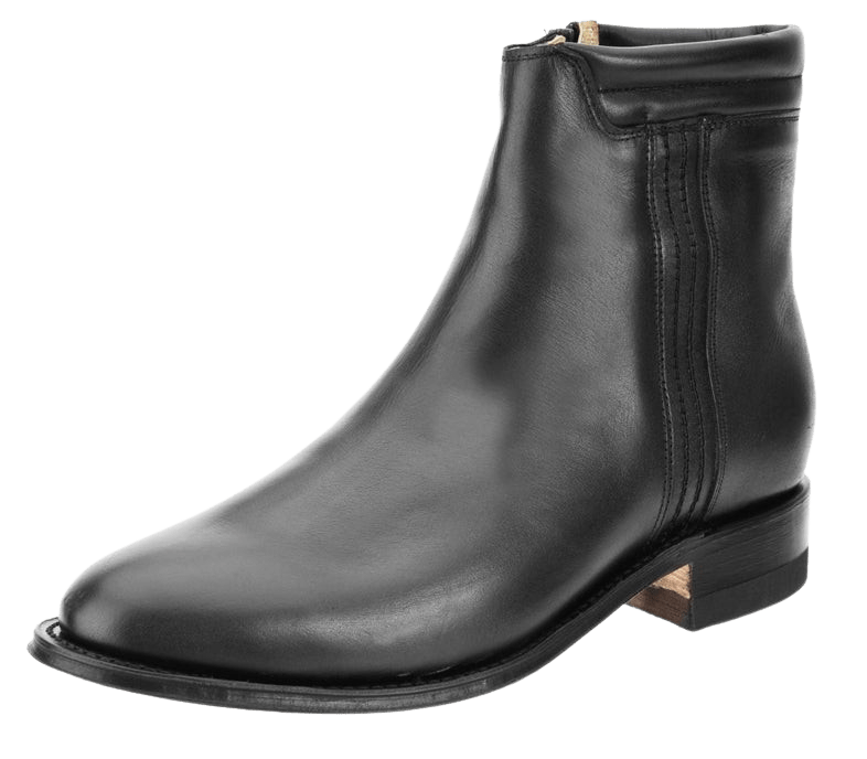 Mens black leather boots 2025 with zipper