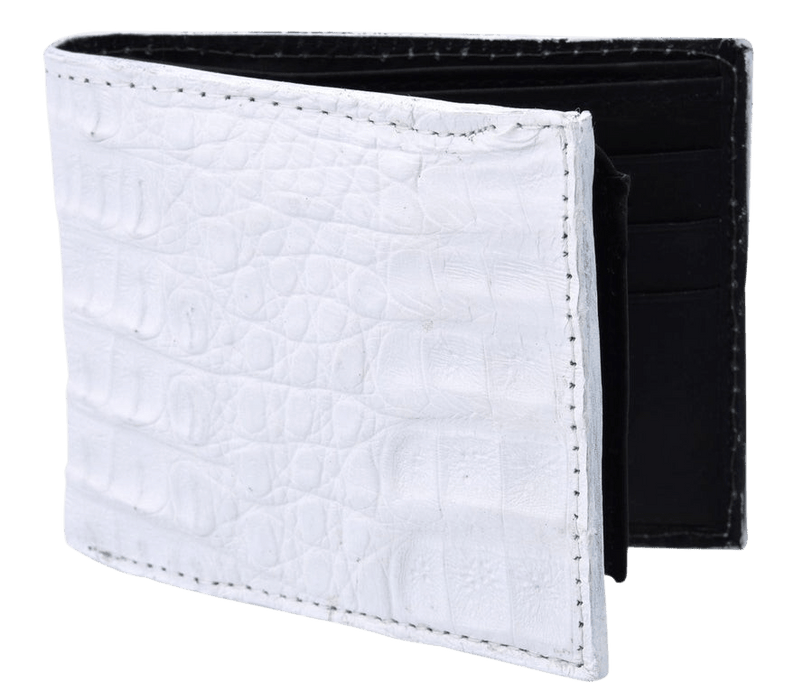 White Bifold Crocodile Leather Wallet — Rodeo Durango Brand Corp. White Bifold Crocodile Leather Wallet — Rodeo Durango Brand Corp.