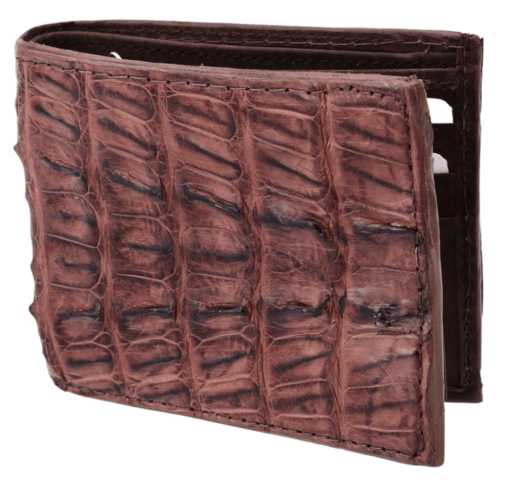 Brown Bifold Crocodile Leather Wallet