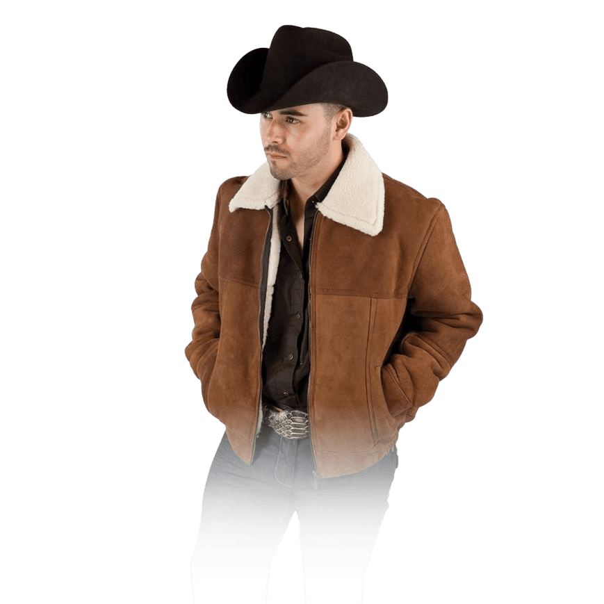 Short / Sport Brown with Sheep Fur Premium Leather Jacket — Rodeo