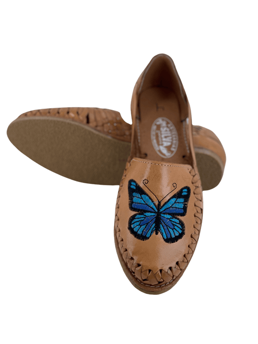 Blue and tan huaraches hotsell