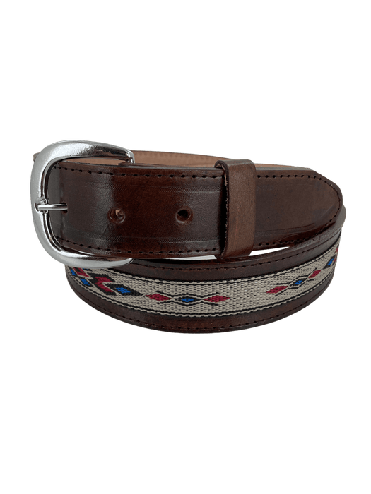 Brown Navajo Leather Western Belt