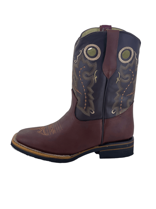 Chedron Square Toe Rubber Sole Rodeo Boot