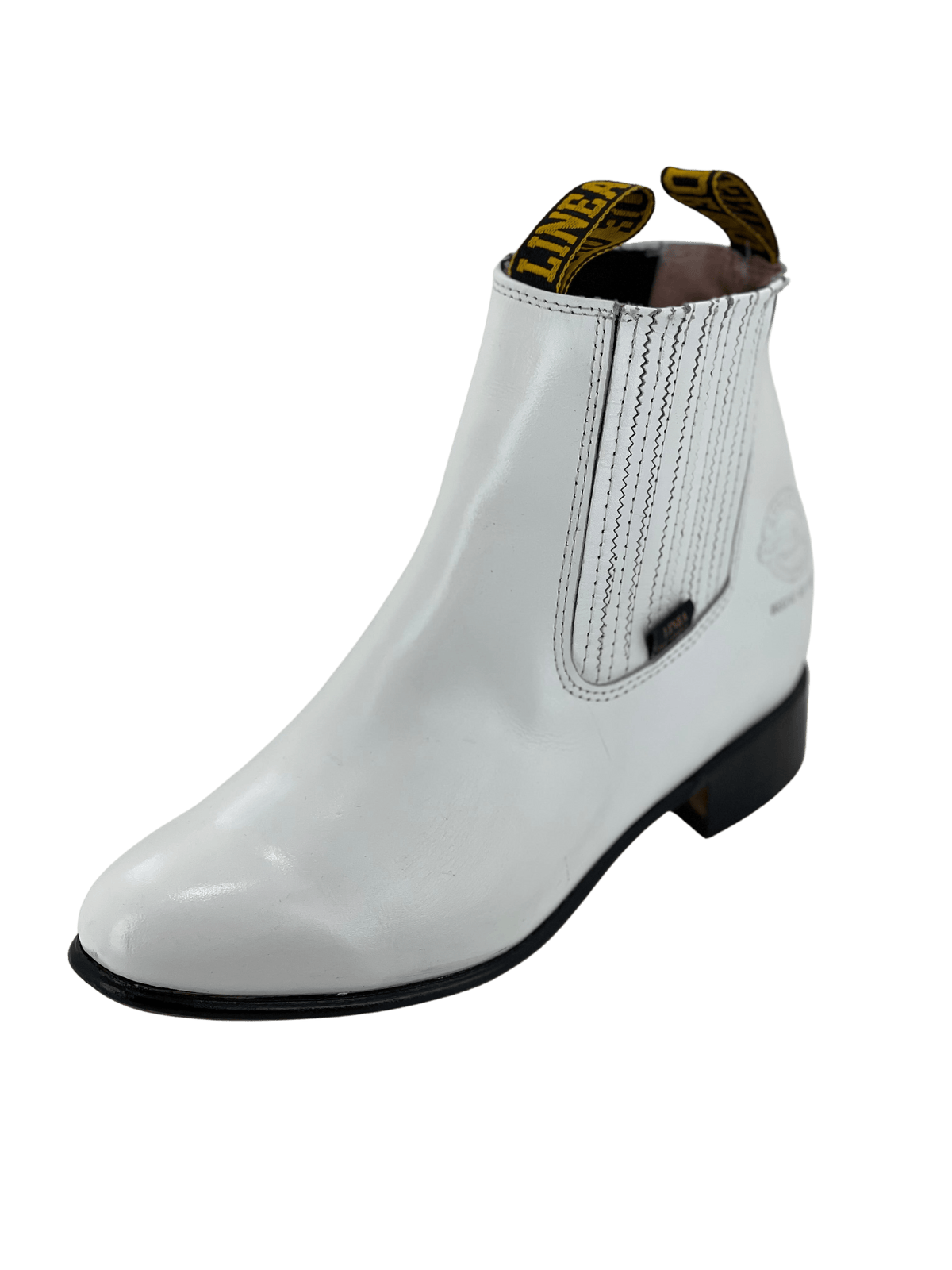Men's La Sierra Western Cowboy Botin Half Boot - Pull On Leather With Rubber Sole