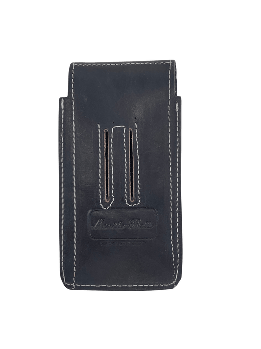 Black Horse Head Piteado Leather Phone Case