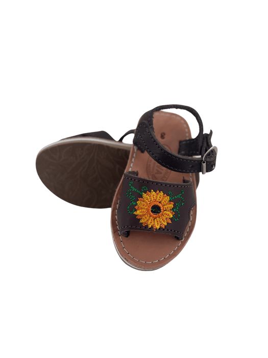 Girls’ Brown Sunflower Pulsera Huarache