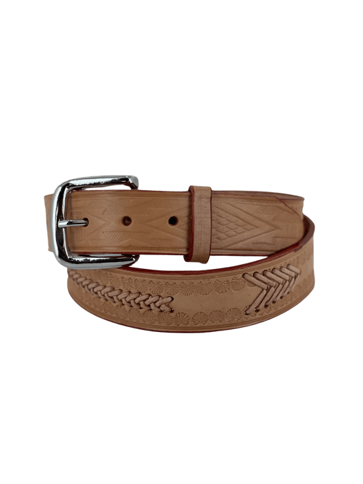 Natural Arrow Tejido Leather Belt