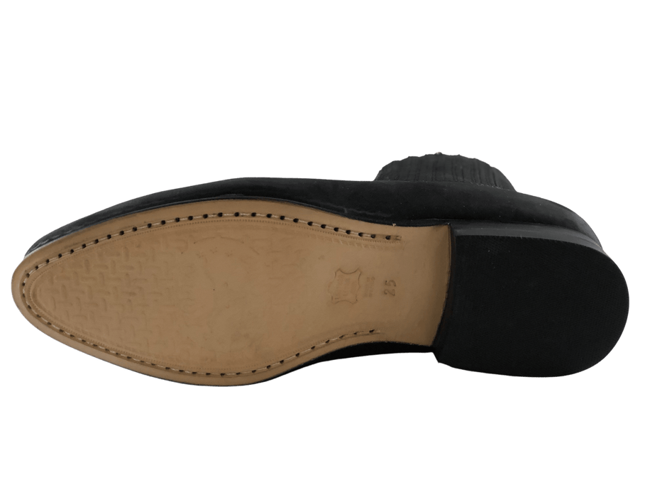 Black Nobuck Leather Sole Botin Charro 30 Mex (11 USA) Black Nobuck Leather Sole Botin Charro 30 Mex (11 USA)