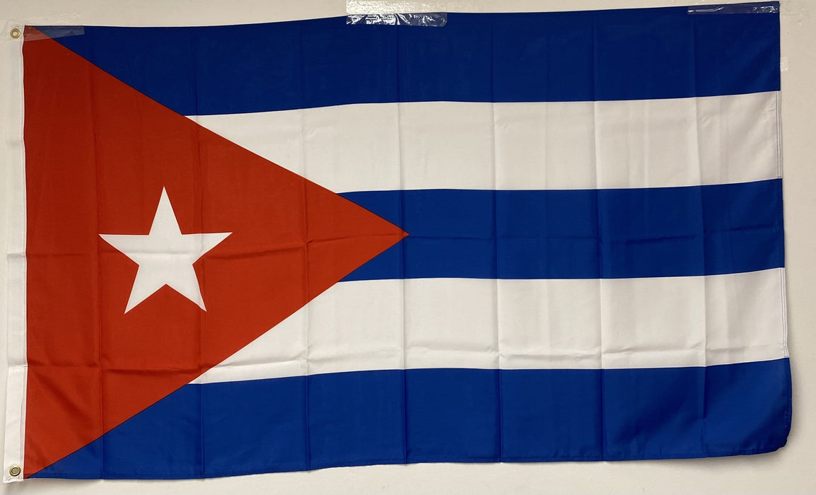 Colorful Large Cuba One Star Large Flag