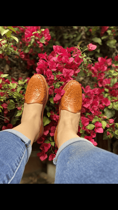 Huarache de Dama Nuez Printed Rose — Rodeo Durango Brand