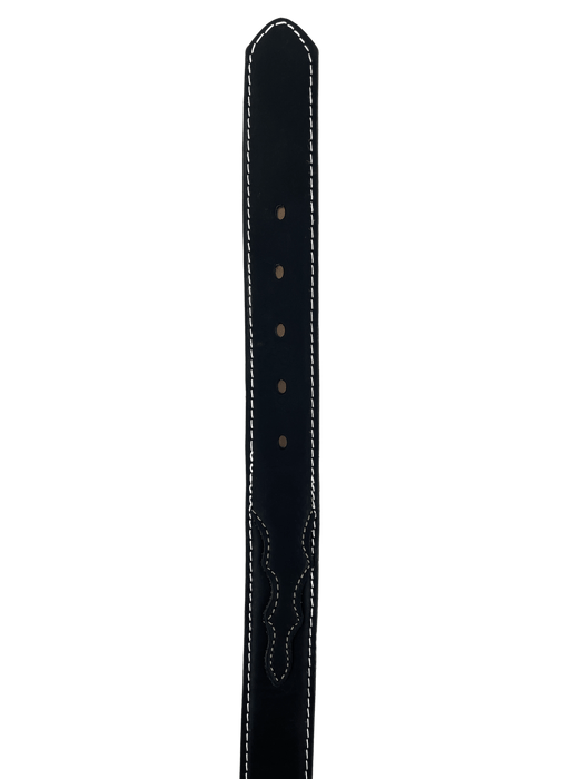 Black Nobuck Western Leather Belt