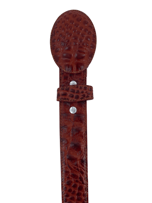 Chedron Caiman Print Leather Belt