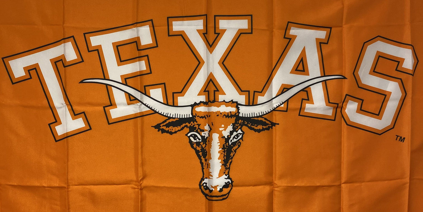 Texas Longhorn University Large Orange Flag