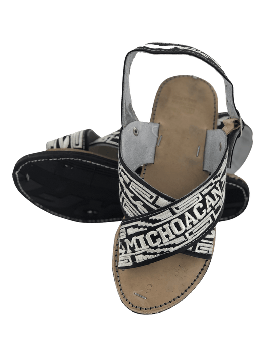 White Letters Michoacan Silk Thread cruzado Huarache Chedron and White 28 Mex 9 or 9 USA