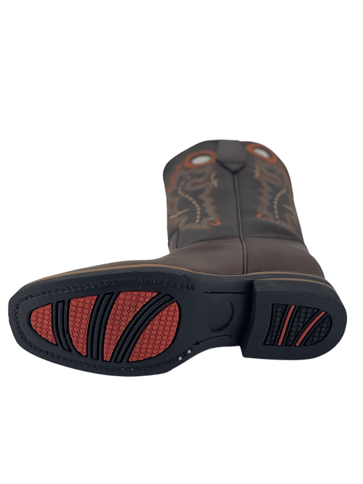 Dark Brown Square Toe Rodeo Boot