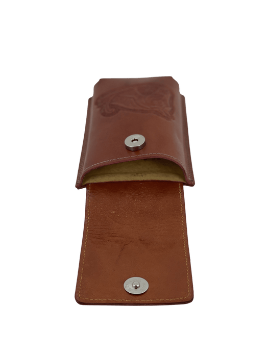 Chedron Horse Head Print Leather Charro Phone Case