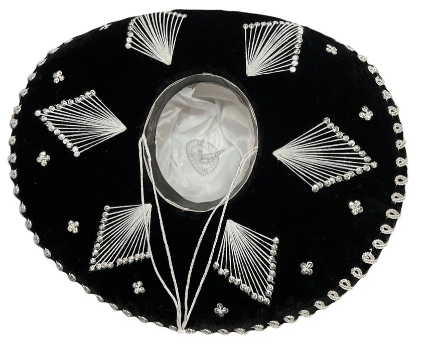 Sombrero Charro Mariachi Black and Silver