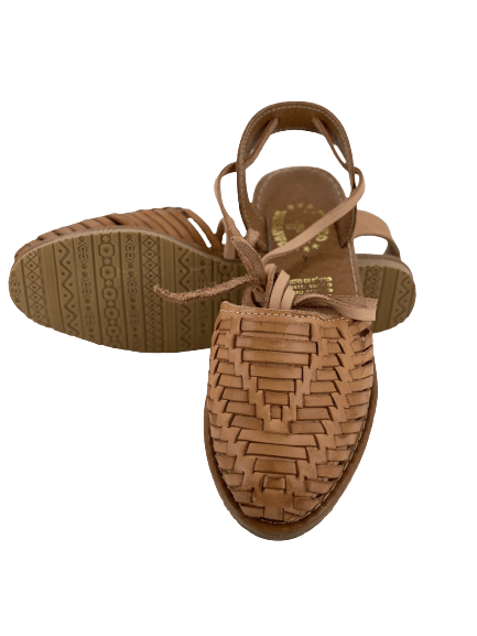 Tan Wrap Around Heel Huarache