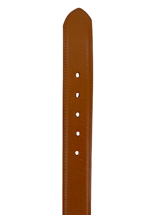 Miel Anguila Print Leather Belt