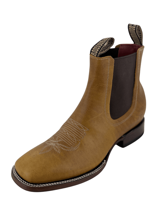 Miel Flother Square Toe Leather Sole Botin Rodeo