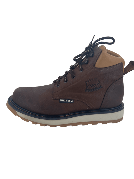 Amber Brown Double Density Sole Soft Toe Work Boot