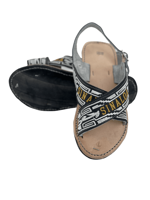 Huaraches with gold sales strap