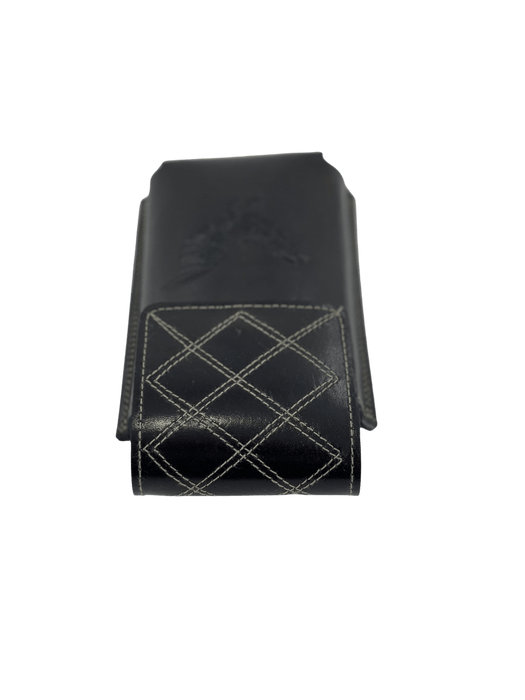 Black Rooster Print Leather Charro Phone Case