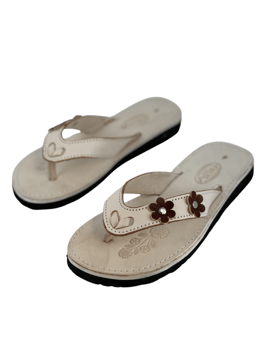 Leather Sandal - Cookies Natural