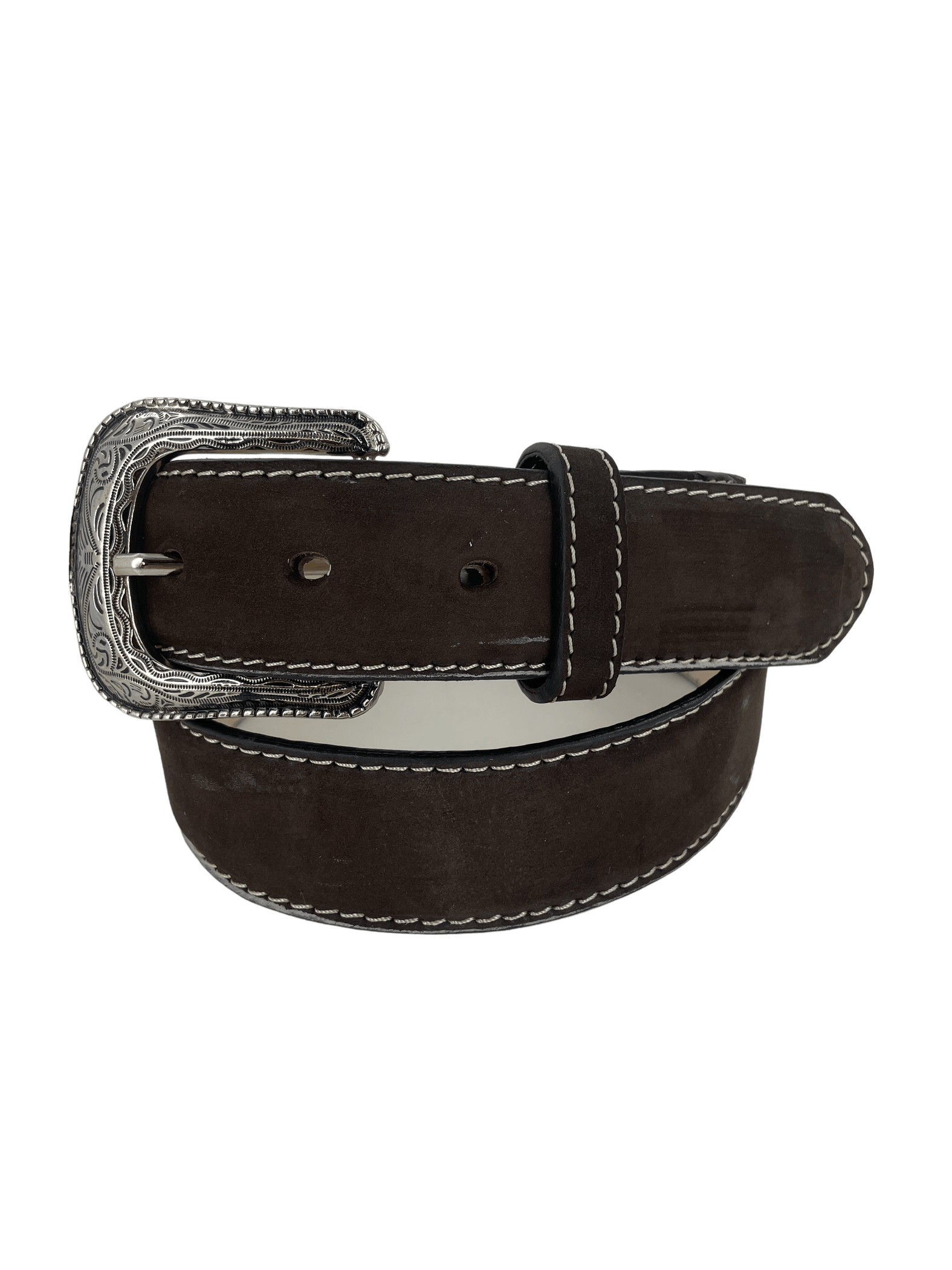 Brown Nobuck Western Leather Belt — Rodeo Durango Int'l