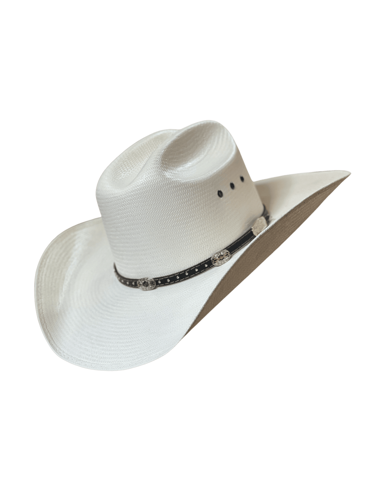 NWT - Genuine Morcon Ivory Straw Cowboy Hat 10X Cowboy Walker | Larry Mahan Straw Western – Larry Mahan Hats main image 3