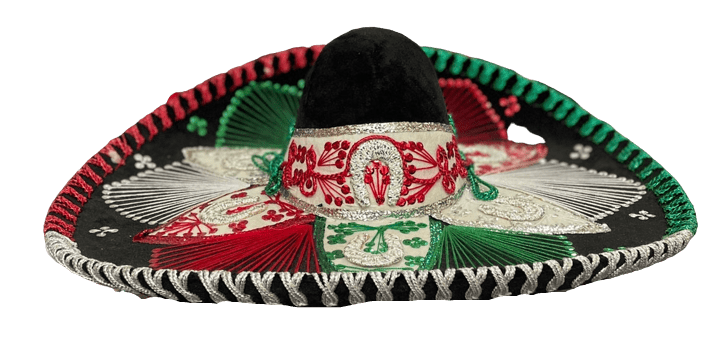 Sombrero Charro Mariachi Black and Silver Tricolor — Rodeo Durango