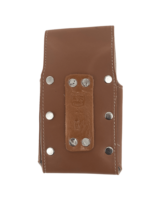 Chedron and White Horse Head Silk Thread Leather Phone Case